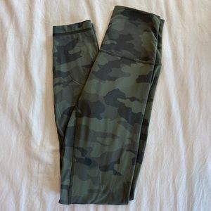 lululemon green camo align leggings 25”